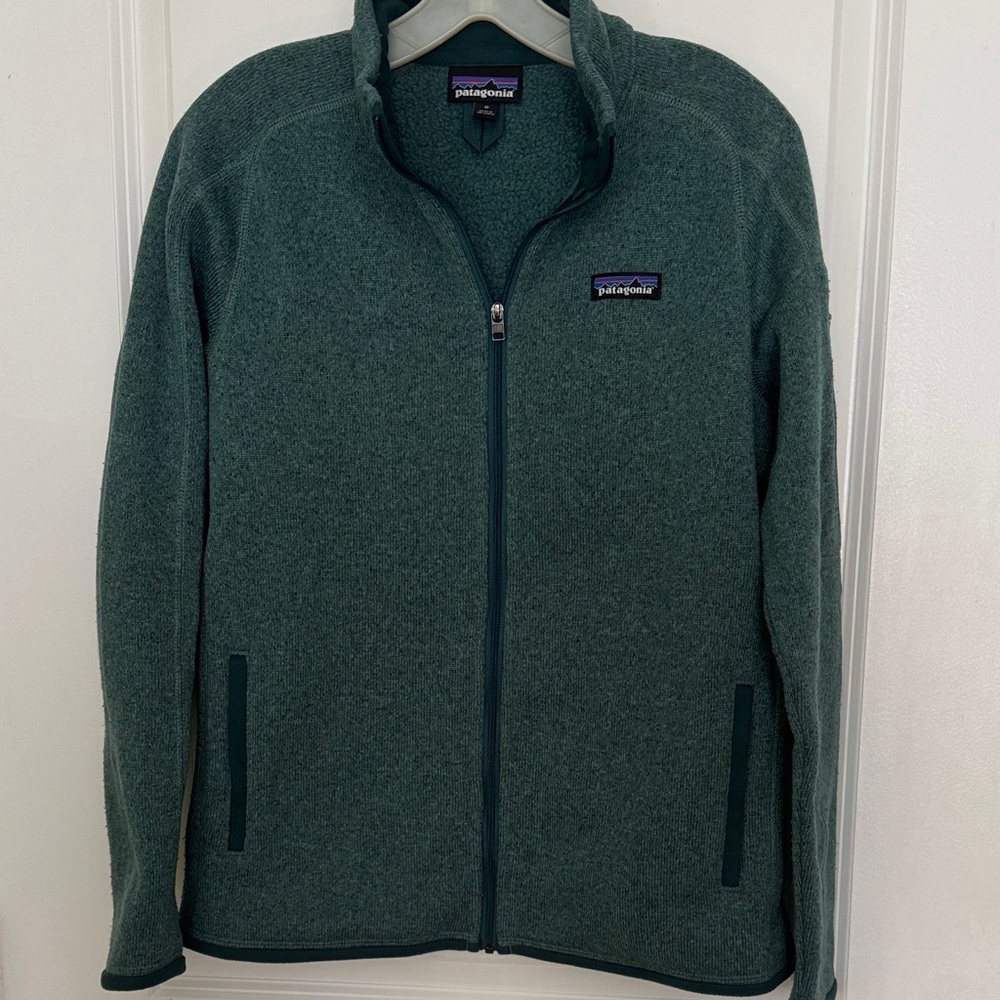 Patagonia Dark Green Full-Zip Fleece Jacket